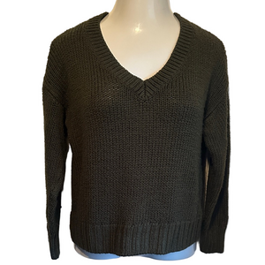 PINK Victoria's Secret  Green V-Neck Sweater Medium